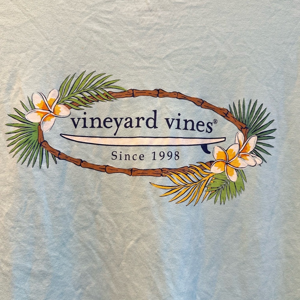 Vineyard Vines Tropical surf Logo Tee